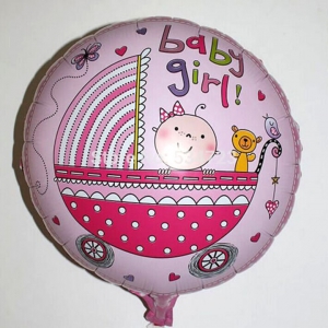 №10017 fed_Шарик Baby-Girl розовый(в коляске)