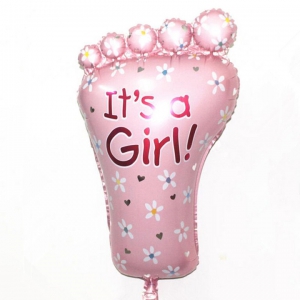 №10026 fed_Шарик нога It's a Girl(розовая)