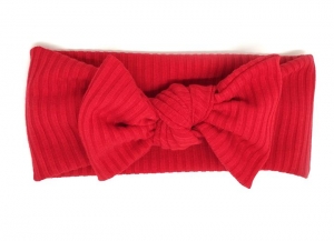 №2995 Повязка мустанг бант червона 20х9см