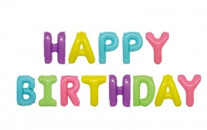 №30097 fed_Ярк.нов.мікс Happy Birthday 13літер 40см