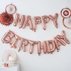 №30108 fed_Роз.золото Happy Birthday 13літер 40см