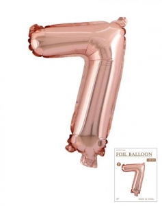 №30163 fed_Цифра 7 розове золото 80см Jason Balloons