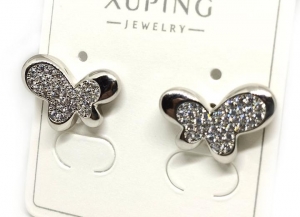 №30513 Сережки XuPing срібло 1.5см