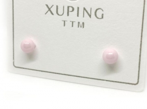 №30533 Сережки XuPing перлинки рожеві Д-4см