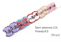 №4455 Бант резинка LOL MF 10шт 6.5см