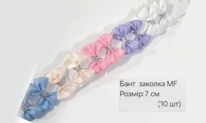 №4558 Бант репс резинка мікс MF 10шт 7см