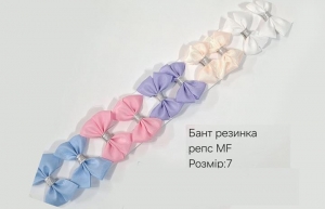 №4559 Бант репс заколка мікс MF 10шт 7см