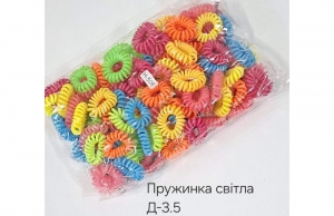 №4567 Резинка пружинка світла 100шт Д-3.5см