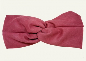 №8056 Повязка замш флис кораловая шир.11см